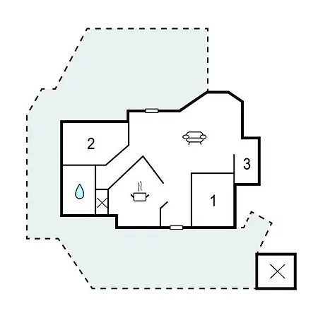 2 Bedroom Stunning In 別荘 Knebel